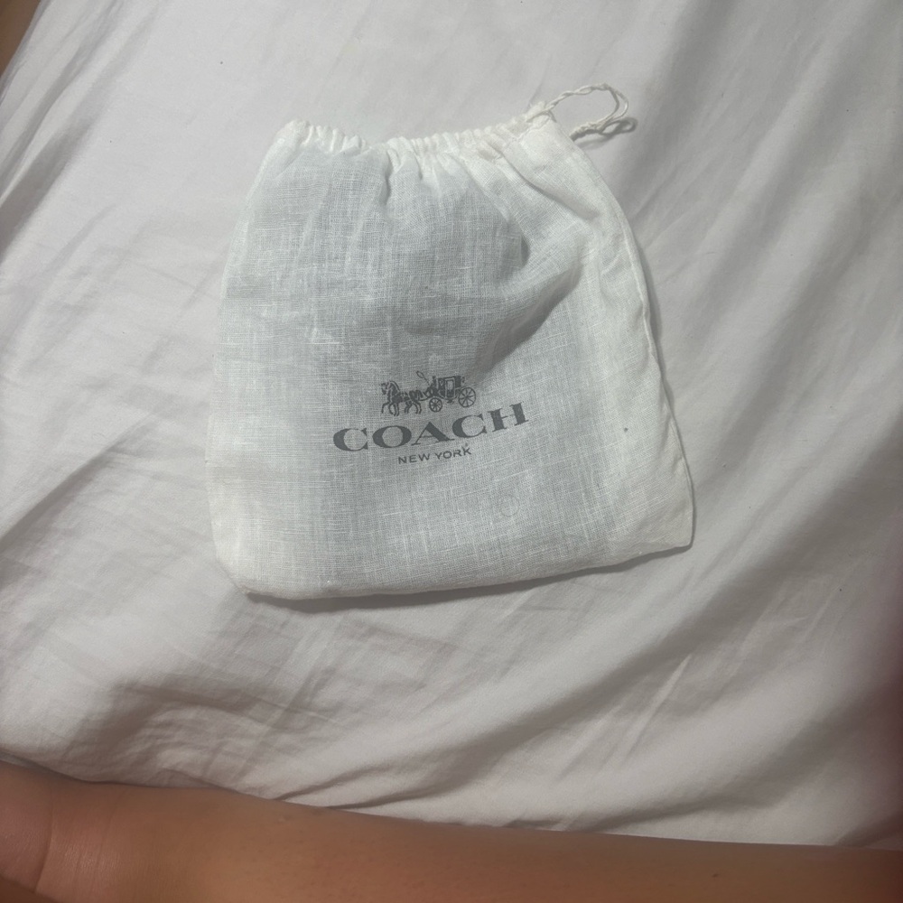 Coach White Drawstring Pouch